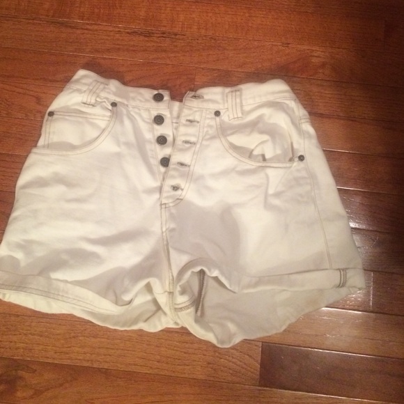 High waisted jean shorts