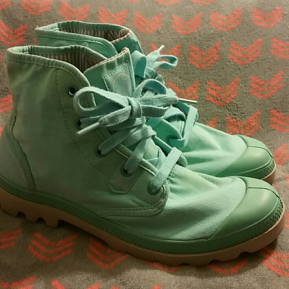 Teal Palladium Boots size 9.5