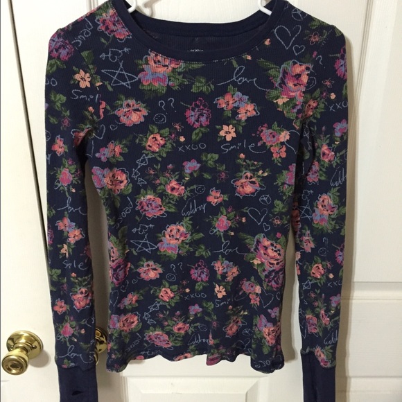 Floral thermal shirt