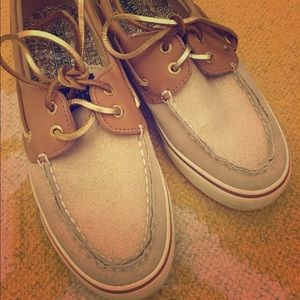 Gold Metallic Sperry Loafers