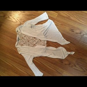 Cardigan with lace. worn only a few times!