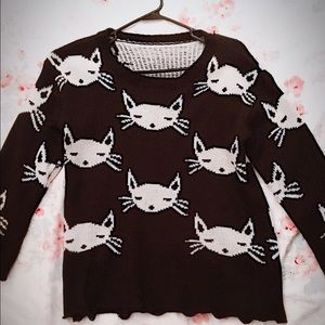 Cat face sweater