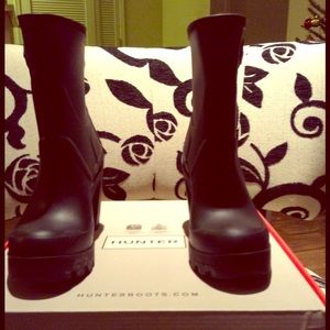 Hunter women's original high heel boot in black