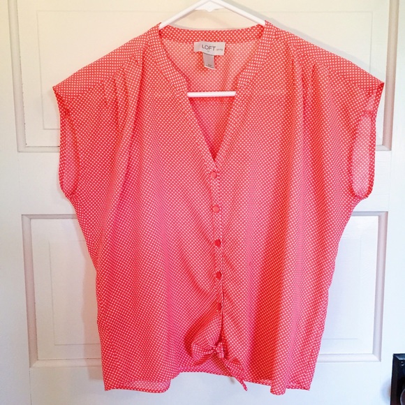 LOFT Coral Summer Blouse