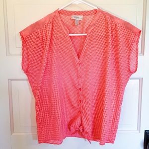 LOFT Coral Summer Blouse