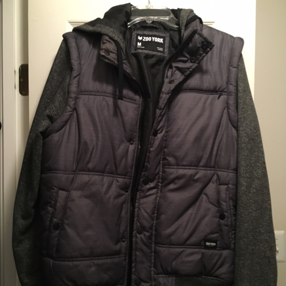 Zoo York Chic Puffed Vest Layered Jacket