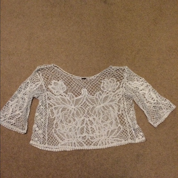 Lace white top