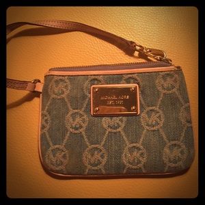 Michael Kors Denim Wristlet