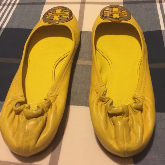 Yellow Tory Burch Flats - Picture 2 of 4