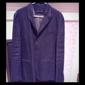 John varvatos men's blazer in grey.