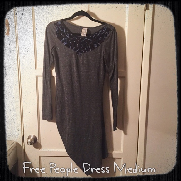 Free People Asymmetrical Jersey Dress - Medium