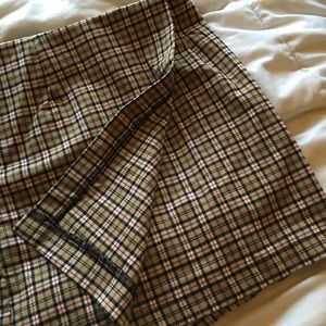 plaid mini skirt