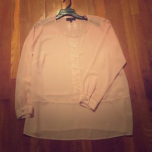 Blush chiffon blouse from Eloquii. 18