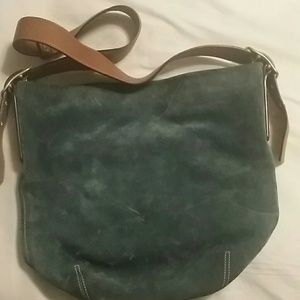 Coach blue suede purse