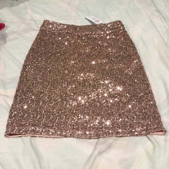 NWT sequenced champagne skirt