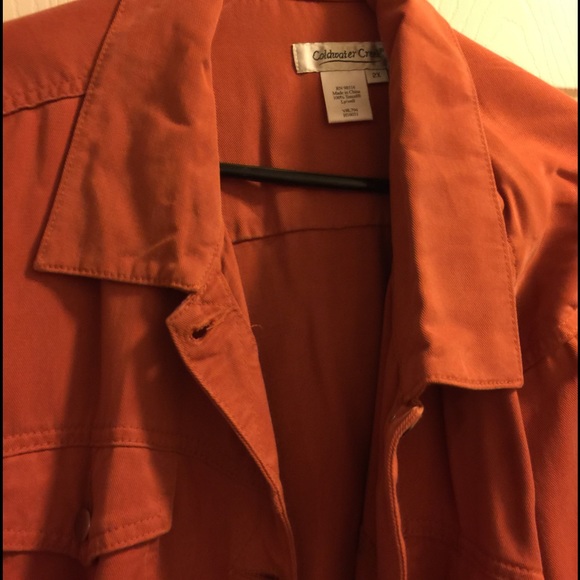 Beautiful burntorange jacket/shirt Coldwater Creek