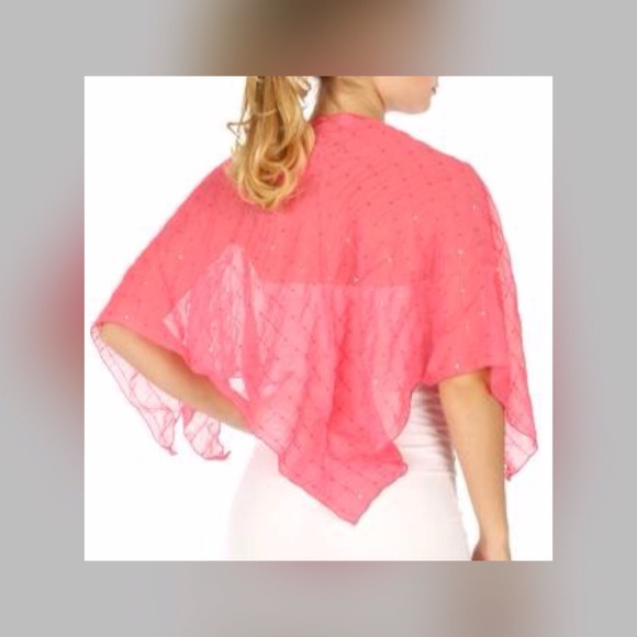 Perfect for spring. Sheer pink cape. - Picture 2 of 3
