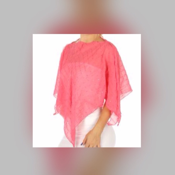 Perfect for spring. Sheer pink cape. - Picture 3 of 3