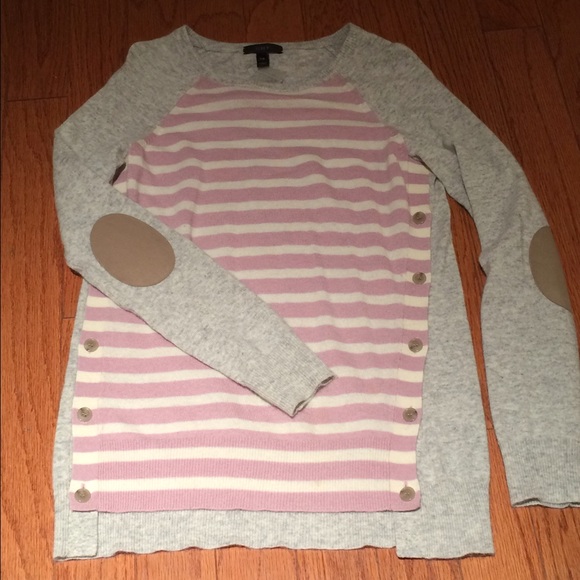 J. Crew Side- Button Elbow Patch Sweater