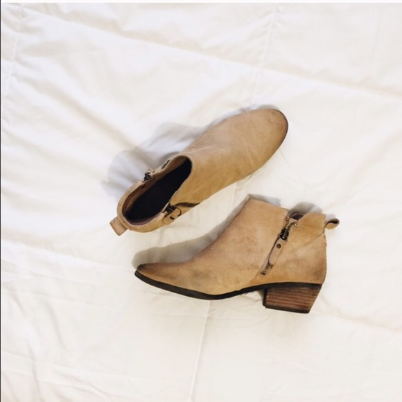 Tan Suede Booties