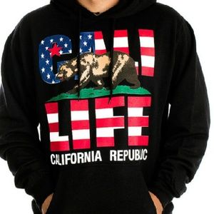 California Life Black Hoodie (M,L, XXL)