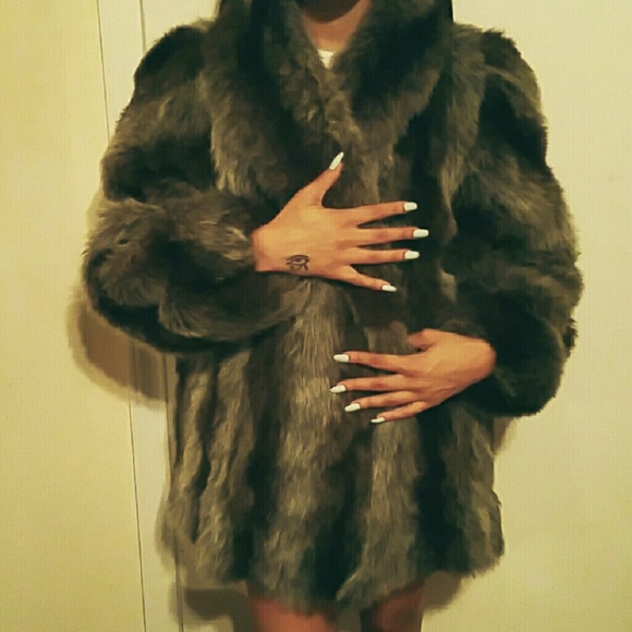 Faux fur coat