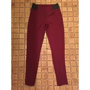 Maroon high waisted pants