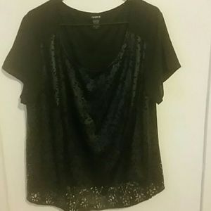 Torrid Leather Crochet Top