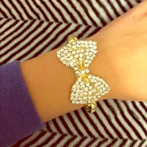 Sparkling bow bracelet (gold)