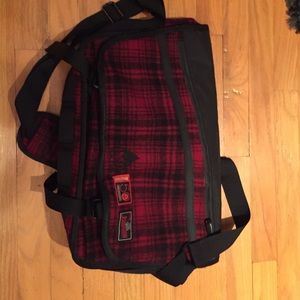 Brand new plaid burton satchel