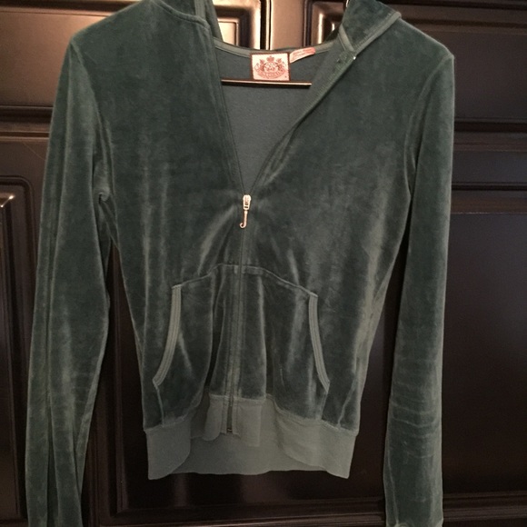 Velour zip up hoody Size medium juicy sweat shirt