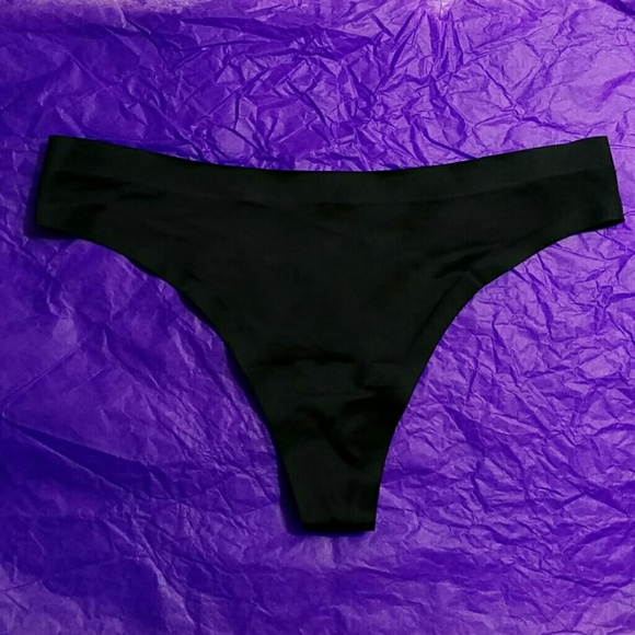 Victoria's Secret Black No Show Sexy Thong Panty