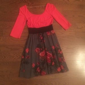 Red flower dress!