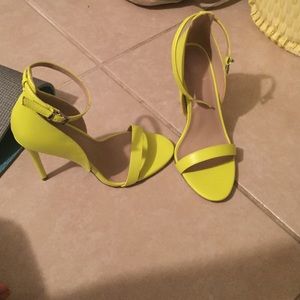 Asos neon size 6 strappy sandal