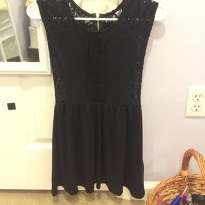 Black lace back dress