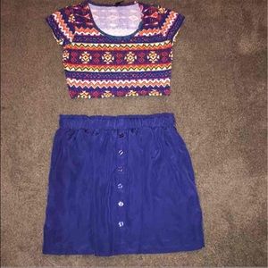 Skirt w CropTop set