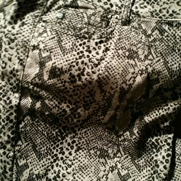 MK python print jeans