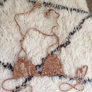 Acacia Swimwear mud-snake bikini top