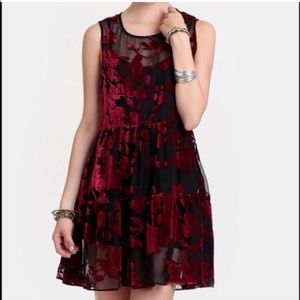 For love and lemons velvet burn out dress