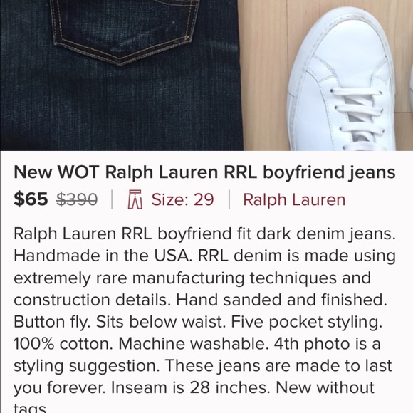 Ralph Lauren RRL Boyfriend Jeans