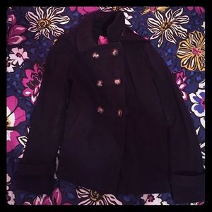 Juniors pink envelope peacoat