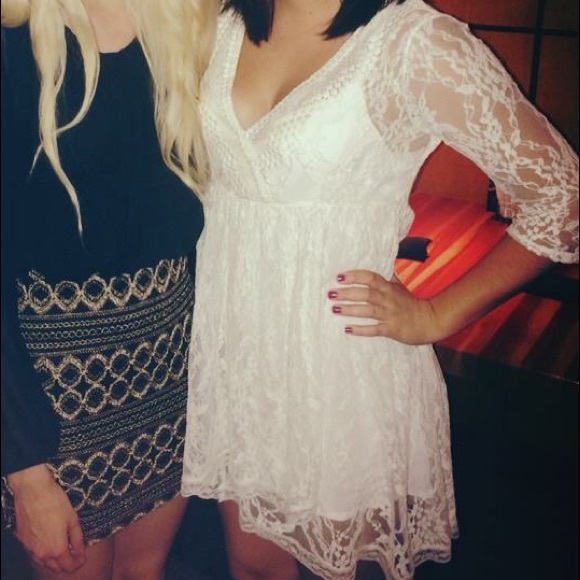 Free People White Lace Dress