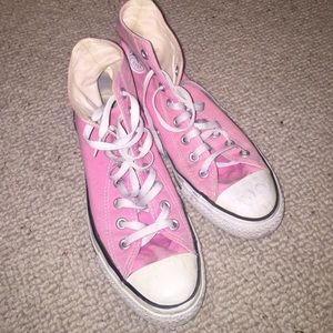 Pink hightop converse