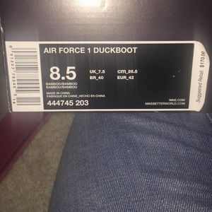 Airforce 1 duck boot