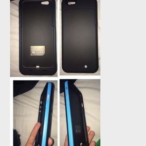 iPhone 6 light blue case. It charges your phone