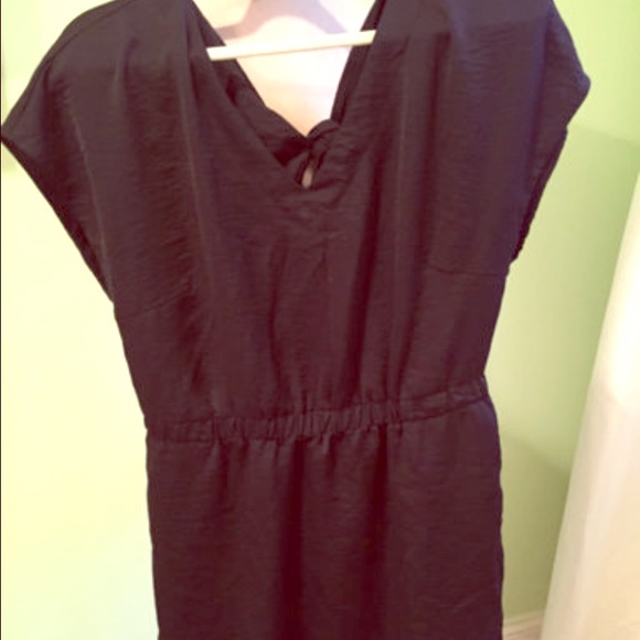 BCBGeneration Silky Black Back-Tie Dress