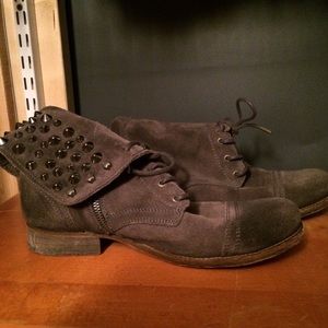 All Saints Studded Suede Boots