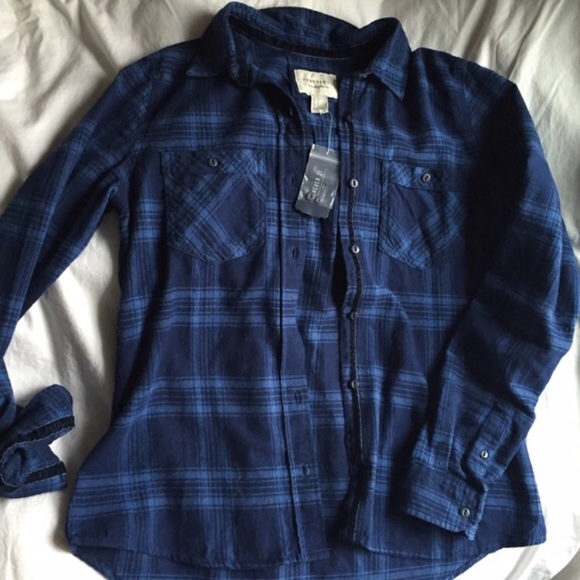Blue Striped Flannel Button-Down