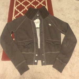 A & F Buttoned Sweater Fleece