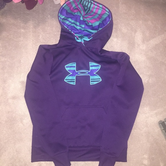 dark purple under armour hoodie